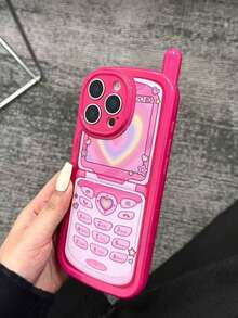 1pc Fashionable Heart-Shaped Phone Case, Compatible With IPhone 15, 17 Pro/17 Air/17/17 Pro Max, 16/11/16 Pro/16 Plus/16 Pro Max/16e/15 Pro Max/13/14/12/XS/XR/7G/8P, Soft Silicone Shockproof Protective Cover For XR, XS Max, 7/8 Plus - Multicolor - View 6