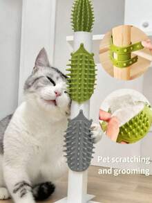 猫抓按摩垫，宠物猫抓摩擦刷，小型猫咪自清洁桌，犬猫抓刷，猫咪用品，狗狗用品，猫玩具，快乐小狗，幼犬必备品，快乐小狗，宠物用品，狗狗，猫玩具 - 灰色 - 查看 1