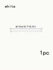 1pc Stainless Steel Telescopic Shower Curtain Rod, No Drilling Required, Curtain Rod, Closet Rod, Tension Rod, Clothes Drying Rod, Suitable For Bathroom, Living Room, Balcony, Partition, Door Curtain, Kitchen, Bathroom Accessories - Telescopic Pole - View 16