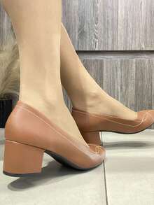 Elegant Women's Heels In Nappa Leather. - Mocha Brown - View 3