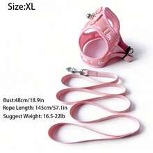 Pink Harness With Anchor Points, Suitable Kittens And Small Dogs. - Pink - View 6