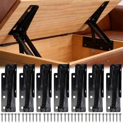 2/4pcs Cabinet Sofa Bed Hinge Steel Lift-Up Support Hinge Door Cabinet Drawer Furniture Hinges Mounting Bracket Hardware Repair Tools