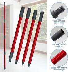 Spin Mop Replace Head, Base, Scrubber, Mop Handle For OCedar RinseClean 2-Tank System, Include 2 Microfiber Mop Refills, 1 Mop Handle, 1 Base And 1 Scrub Brush For Dry Wet Use Floor Deep Cleaning - Màu A - Xem 3