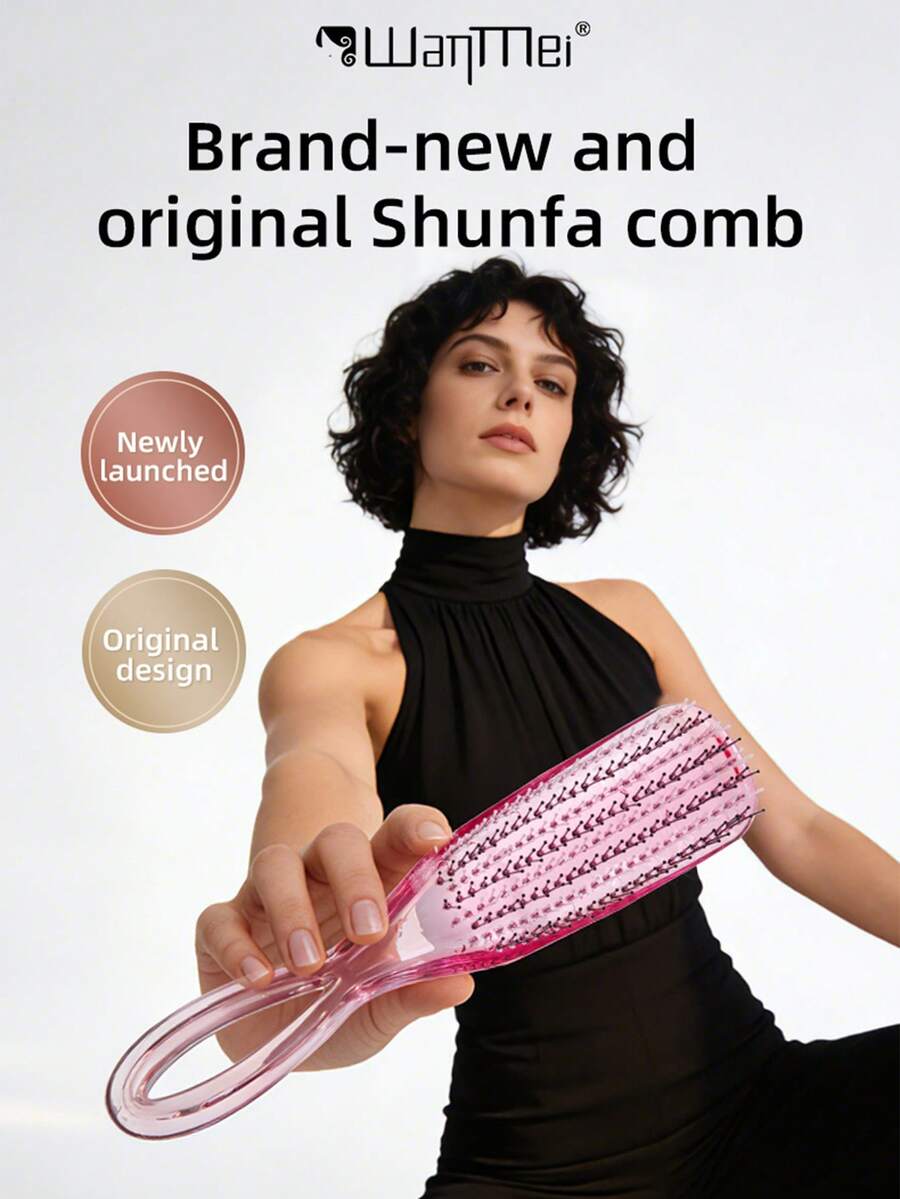 WANMEI 1 lược chải tóc chống tĩnh điện cho nữ, lược uốn tóc chống tĩnh điện chất lượng cao, lược massage da đầu, lược chải tóc mềm mại chống xơ rối cầm tay, dụng cụ tạo kiểu tóc làm quà tặng - Nhiều màu - Xem 1