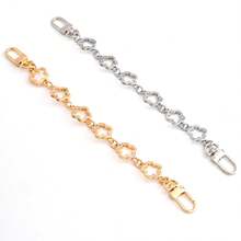 1pc Flower Shaped Metal Wallet Chain Extender, Suitable For Crossbody Bag Strap Chain - Gold - View 4