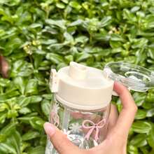 HILAKE 1 bình nước tái sử dụng 14oz, 20oz, 27oz in hình nơ và hoa cúc - Lý tưởng cho phòng tập thể dục, văn phòng, lễ hội, tiệc bãi biển, sinh nhật, đám cưới, kỷ niệm, Ngày của Mẹ và mùa hè. - Nhiều màu - Xem 9