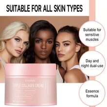 Xioimy 50克胶原蛋白、烟酰胺、水解弹性蛋白胶原蛋白面霜，三重胶原蛋白重建，增强肌肤弹性和光泽，告别干燥和暗沉，深层补水，胶原蛋白面霜 - 數量 - 查看 6