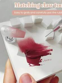 51pcs Sponge Gradient Nail Art Stamper Tools Gel Polish Color Gradient Brush Glitter Powder Dotting Pen For Manicure Tools - White - View 5