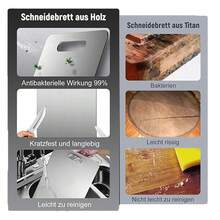 1pc Stainless Steel Double-Sided Anti-Mold Cutting Board For Home Use - Silver - View 8