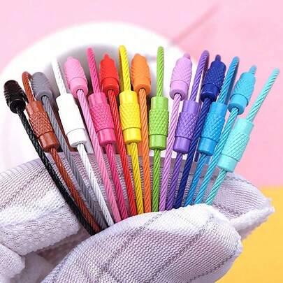 Bộ 10/30 móc khóa carabiner nhiều màu sắc, thẻ hành lý, móc leo núi, móc chìa khóa, móc dây thừng, phụ kiện khóa vít, dễ lắp đặt.