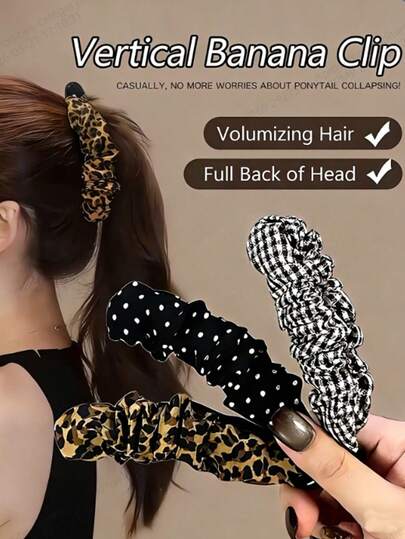 3件套时尚豹纹、格子、波点发夹