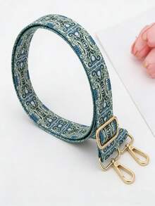 1 dây đeo vai thay thế có thể điều chỉnh độ dài, kèm khóa kim loại, phù hợp với túi đeo chéo. - màu xanh lá - Xem 2