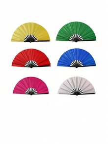 Quạt cầm tay bóng bẩy dành cho nữ, quạt gấp cỡ lớn kiểu tiệc tùng, quà tặng chủ đề sinh nhật, biểu diễn, lễ hội, dạ hội, bán sỉ - Nhiều màu - Xem 8