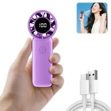 Mini Handheld Turbo Fan, Portable Travel Fan, Lightweight & Quiet Design, High-Speed Airflow, USB Rechargeable, Suitable For Camping, Vacation, Travel, Beach, Essential For Summer - Multicolor - View 9