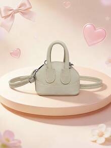 1pc This Fashionable And Cute Mini Shell Handbag Has A Unique Design, Suitable For Various Occasions. Multifunctional And Practical, It Is Very Suitable For Outdoor Activities, Recreation, Commuting To Work, Etc., And Is A Perfect Gift For Teenagers. - Lychee Pattern Handbag - View 12