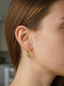 10 paires de boucles d'oreilles assorties pour femmes, boucles d'oreilles créoles classiques, boucles d'oreilles en forme de cœur en V romantiques, boucles d'oreilles élégantes en forme d'éventail, boucles d'oreilles carrées géométriques asymétriques martelées, ensemble de boucles d'oreilles de combinaison dorée, bijoux rétro, accessoires de maillot de bain pour vacances d'été à la plage, accessoires de tenue attrayants, accessoires de robe de mariée - Doré - Voir 7
