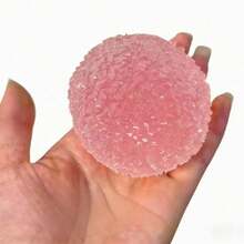 Squishy Ice Ball Maltose Fidgets Toy Super Soft Pink Mochi Slow-Rebound Squeeze Toy Anti-Stress Toy For Adults Hand Exercise - 粉色 - 查看 1