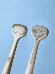 1pc Portable 3-In-1 Tongue Cleaner Brush, With Triple Cleaning Functions, Effectively Removes Bad Breath, Freshens Mouth, Gently Cares For Oral Health, Suitable For Morning Cleaning, After Meals, Business Travel And Trips, Easy To Maintain Oral Hygiene, Non-Slip Handle Design, Comfortable Grip, Applicable For Daily Care, Post-Exercise Cleaning, Office Emergency Use, Keeps Mouth Fresh, A Perfect Gift For Family And Friends - Multicolor - View 7