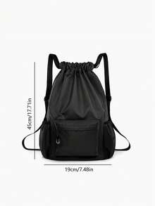 Sports Drawstring Backpack With Detachable Basketball Net Bag, Waterproof Gym Sackpack With Ball Holder & Front Pocket, Large Capacity Drawstring Bag For Basketball, Soccer & Training, Ideal For Men, Teens & Athletes, Perfect For School, Gym, Beach & Sports Games, Versatile As Gym Bag, School Backpack & Sports Equipment Organizer - Multicolor - View 12