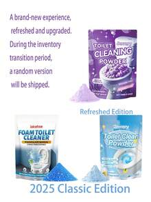 JAYSUING 强力洁厕粉，去污剂，家用清洁用品，神奇泡沫深层清洁，去除水垢、铁锈、异味，浴室清洁工具，清新香味，即刻见效，使用方便，日常清洁必备，洁厕清新套装 - 粉狀 - 查看 9