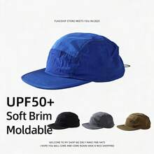 1pc Casual Polyester Wind-Resistant French Style Cap, All Season - Blue - View 3