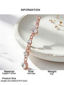 1 chiếc khuyên rốn dài đính đá Zirconia - Hoa hồng vàng - Xem 5