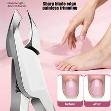 Cortaúñas de acero inoxidable con hojas plateadas, juego de herramientas de cuidado de uñas profesional, mango antideslizante para recortar cutículas, hojas duraderas y afiladas, cortaúñas, removedor de callosidades para pies y manos, herramienta de belleza para salón y hogar - Alicates para cutículas - Ver 4