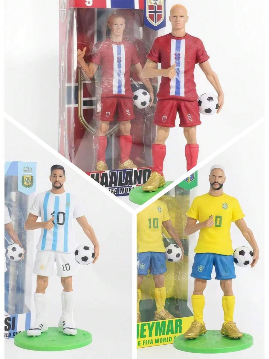 FIFA 2026 Figurine de la Coupe du Monde de Football, Décoration de bureau sur le thème du terrain de football, Cadeau de fête, Cadeau d'anniversaire, Maillot d'équipe, Poupée de football bébé de dessin animé, Léger, Durable, Résistant aux rayures, Convient pour le jour du match, la prise de photo, les déplacements, les voyages, la maison, le bureau, l'entrée, la collection de fans de sport, Cadeau pour les fans de football - Multicolore - Voir 1