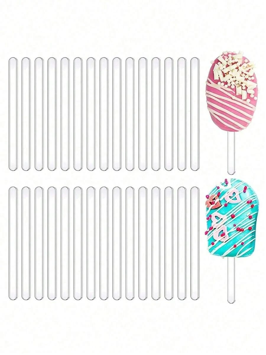 1/10/20pcs Reusable Acrylic Popsicle Mold, Ice Cream Stick, Cake Pop, Mirror Ice Pop Stick, Homemade Ice Cream Cake Lollipop Mold For Party Craft - Multicolor - View 1