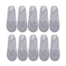 chuanwa（2） 1/5/10 Đôi tất nữ mỏng, khoét lỗ, thoáng khí, kiểu dáng casual, ren, thích hợp sử dụng hàng ngày - Nhiều màu - Xem 22