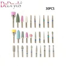 10/30pcs Diamond Nail Drill Bits Set For Electric Nail File, Professional Manicure Pedicure Cuticle Remover Cuticle Cutter Nail Art Tools Home Use Salon - Multicolor - View 9