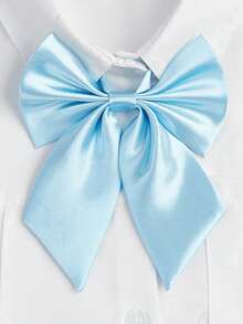 1条女士酒红色深绿色领带，JK风格，适合日常派对衬衫搭配 - 彩色 - 查看 19