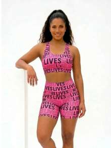 Premium Fitness Gym Set Lives Zero Transparency - Rosa - View 1