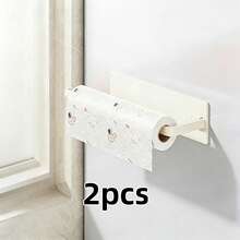 2/1 Set Toilettenpapierhalter, Toilettenpapierfach, Taschentuchbox, Toilettenpapierfach, Rollenhalter, Badezimmer Aufbewahrungsregal, ohne Bohren, auch für Handtücher, Frischhaltefolie, Kleiderbügel Aufbewahrung geeignet - Verschiedenfarbig - Übersicht 7