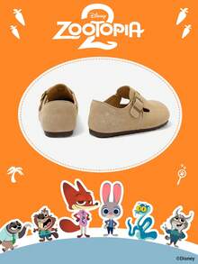 Disney 1双《疯狂动物城2》联名款儿童平底鞋，适合日常、度假、运动和户外穿着，舒适、防滑、透气。 - 卡其色 - 查看 3