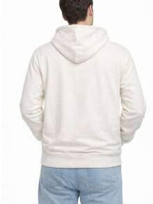 Open-Back Sweatshirt With Zipper And Hood For Cold Weather, Winter, Plain Jacket. - offi - View 2