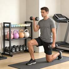 Weight Rack  Stand Only 3 Tier Weight Storage Racks Adjustable Width Weight Storage Organizer For Home Gym Up To 450 Lb Capacity (Dumbbells Not Included) - 1 - View 3