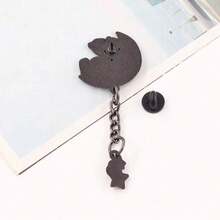 SNOOPY 1 chiếc ghim cài áo men hình chó Beagle trắng dễ thương và chim vàng, mặt dây chuyền hình trăng khuyết, huy hiệu hình nhân vật hoạt hình ngôi sao, quà tặng. - Nhiều màu - Xem 2