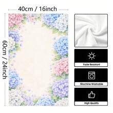 2pcs Hydrangea Printed Dish Towels, Super Absorbent Microfiber Cleaning Cloths, Machine Washable, Suitable For Holiday Decoration, Cooking, Baking, Housewarming Gifts And Cleaning Supplies, Fit For Kitchen, Bathroom, Toilet - Multicolor - View 9