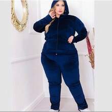 Women's Plush Set With Hood, Winter Sizes M To G3 Plus Size, Warm Thermal Velvet, Stylish And Elegant - 各種各樣的 - 查看 6