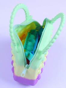 1 Túi đeo vai silicon cho trẻ em, túi xách hình trái tim, túi đeo vai cho bé gái, ví đựng tiền xu cho trẻ em - Nhiều màu - Xem 10