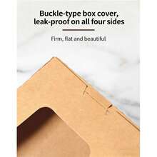 Bộ 2 hộp đựng thức ăn mang đi kiểu cửa sổ, hộp cơm trưa bằng giấy sáp, hộp đựng thực phẩm bằng giấy sáp dùng một lần, thích hợp cho bữa trưa, nhà hàng, dịch vụ ăn uống, tiệc tùng, dã ngoại. - màu nâu - Xem 6