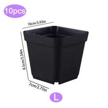 10/20/50个装方形植物播种种植杯塑料深盆苗圃树盆花卉植物容器盆栽花园种植 - 多色 - 查看 15