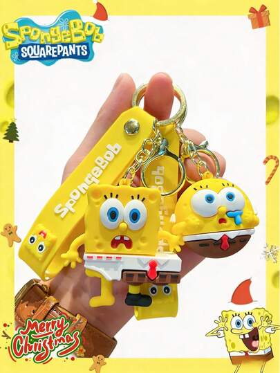SpongeBob SquarePants 1 móc khóa hoạt hình, móc khóa anime thú vị, mặt dây chuyền móc khóa ngẫu nhiên không đều, thích hợp làm quà tặng tiệc tùng, đồ dùng ngày lễ, quà tặng tựu trường, trang trí ba lô, bộ sưu tập móc khóa tự làm, móc khóa xe hơi, trang trí ba lô thời trang, quà sinh nhật (Kiểu ngẫu nhiên)