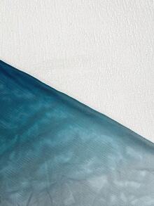 3件套女士蓝色性感优雅渐变三角罩杯比基尼套装，包含渐变系腰纱笼裙，适合春夏休闲海滩、泳池派对等场合，时尚泳装度假之选。 - 彩色 - 查看 5