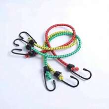 Heavy Duty Elastic Luggage Strap With Double Hooks - Safety Rope, Suitable For Suitcases, Motorcycles, Cars, Trucks, Bicycles - Multipurpose Cargo Rope For Travel, Moving, Warehouse - Durable And Easy To Use, Luggage Strap For Travel, Vehicle Cargo Rack, Multipurpose Cargo Rope, Sturdy Hook Design, Moving Essential, Reinforced Structure, Moving Supplies - Multicolor - View 8