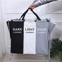 Multifunctional 3-Tier Folding Laundry Basket For Home Storage - 3 Divisórias - View 5