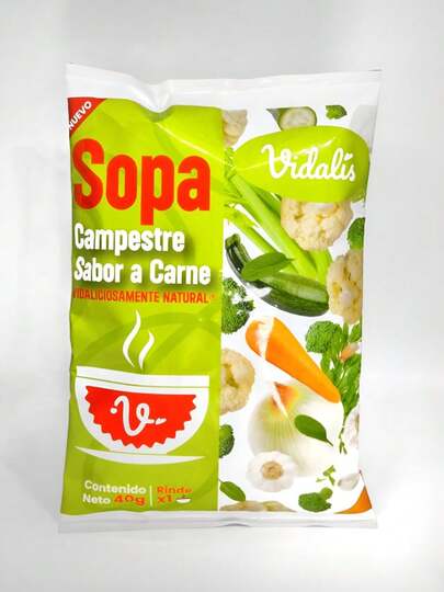 Sopa campestre sabor carne, deshidratado, alimento, verduras deshidratadas, para personas fitness, deportistas, alimento de astronautas, alto en antioxidantes, camping, vida healty, alimento del futuro, 100% natural, libre de gluten, sin conservadores, sin colorantes, gluten free, foodies