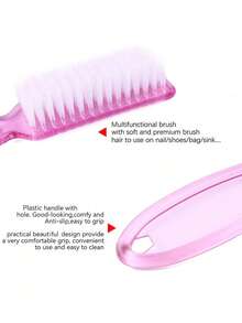 4pcs Nail Art Cleaning Brushes, Long Handle & Multi-Functional Brush - Multicolor - View 8