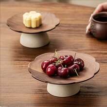 1pc Vintage High-End Fruit Snack Plate; Exquisite High-Foot Dessert Plate Perfect For Snack Plate, Tea Dessert Plate, Living Room Tray, Highly Attractive Fruit Display Plate, Dried Fruit Plate, Dessert Plate And Reception Desk Snack Display Storage Plate, Suitable For Back To School Season Events And Christmas Events, Halloween Events - View 3